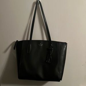Kate Spade black leather tote